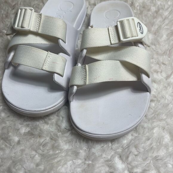 Chaco White Chillos Slide Sandals  size 9 - Picture 7 of 10